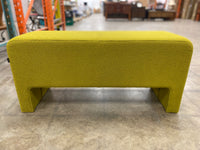 Moss Green Tufted Modern Bench