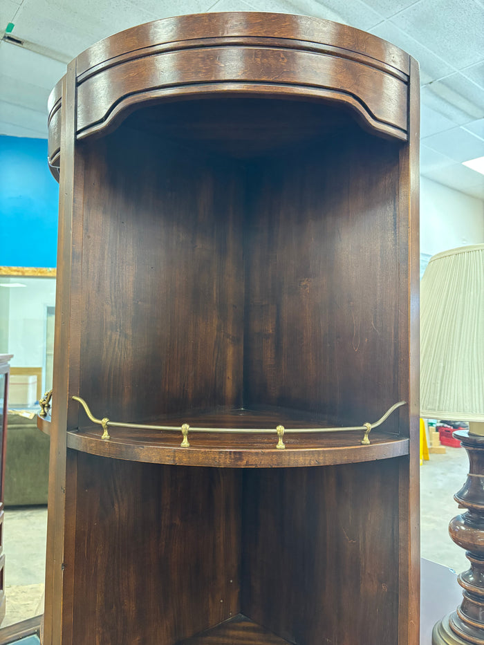 Traditional-Style Wood 4-Tier Corner Bookcase