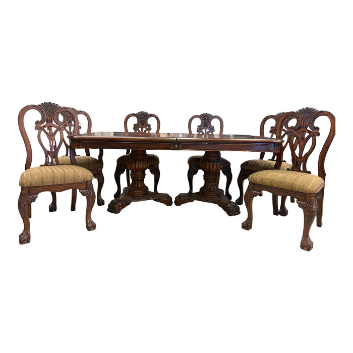 Flavia Extendable Dining Set with 6 chairs