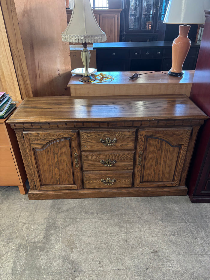 54”W Brown Solid Wood Dresser