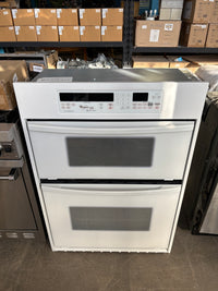 White Whirlpool Gold Double Wall Oven