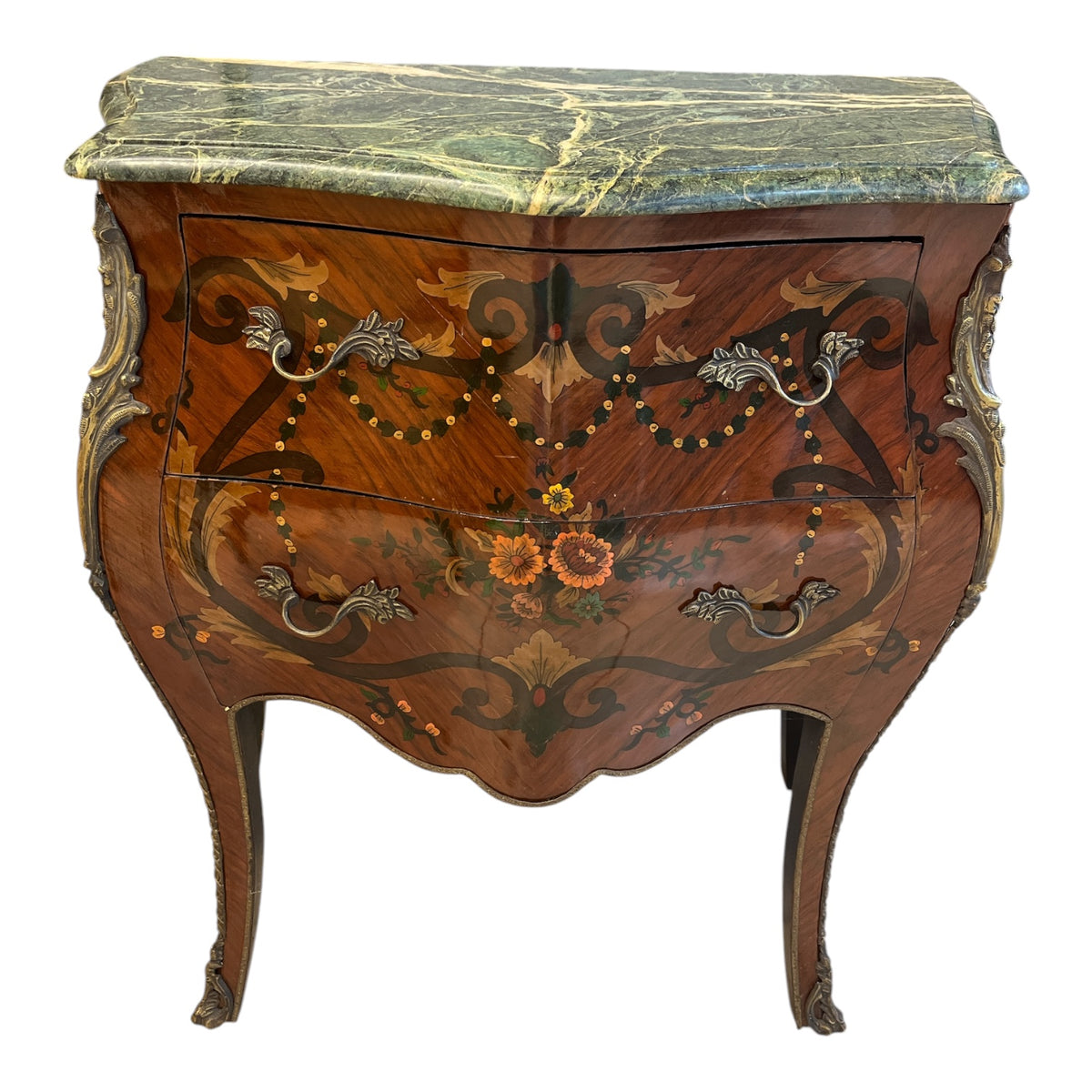 French Provincial Nightstand w/ Marble Top