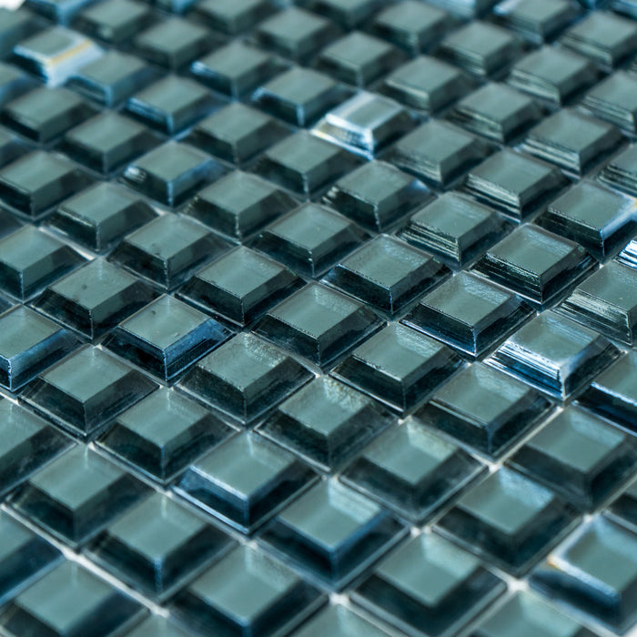 Crystal Mosaic Tiles Dark Turquoise EV07 - 11.5" x 11.5"