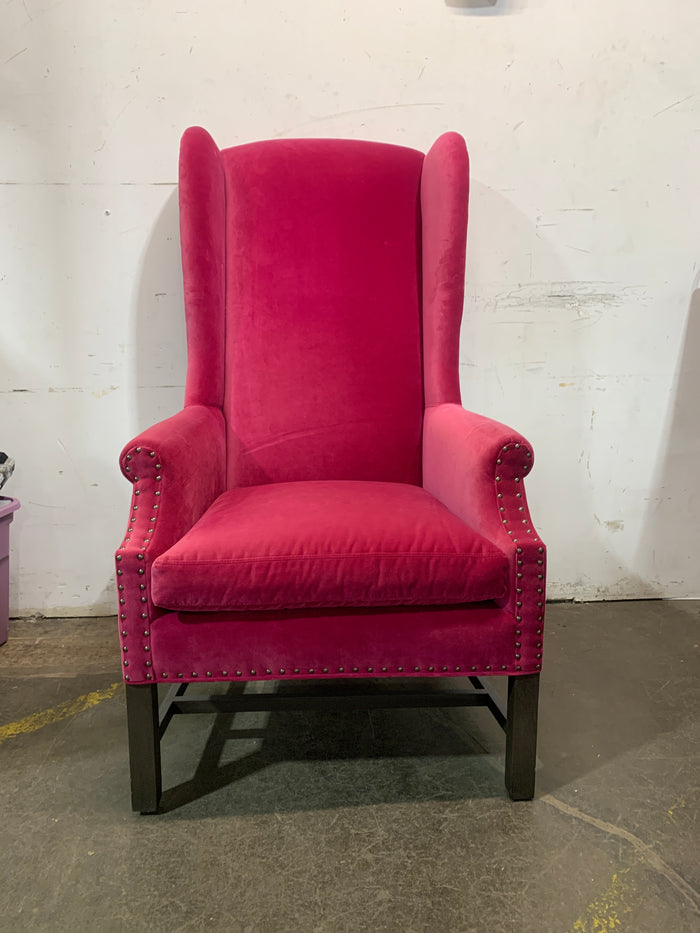Queen Red Velvet Armchair