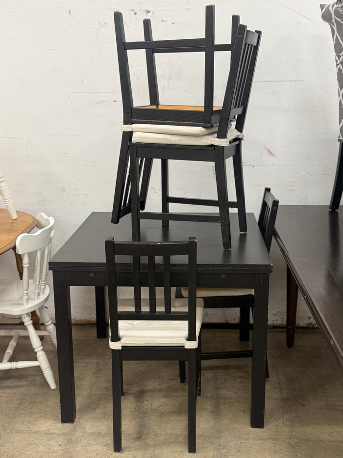 Black and White Dining Set