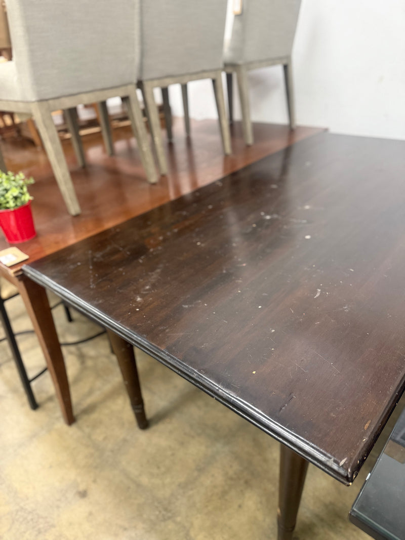 Black Brown Solid Wood Dining Table