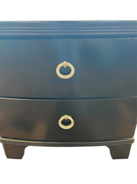 2 Drawer Nightstand With Circular Pulls
