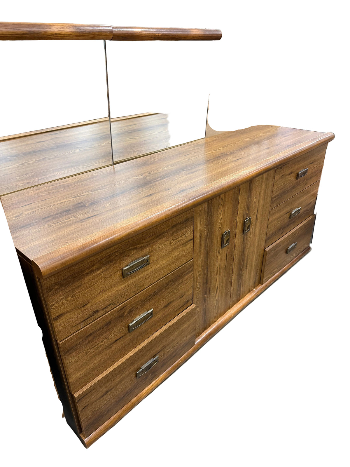 Vintage Oak Dresser with Mirror