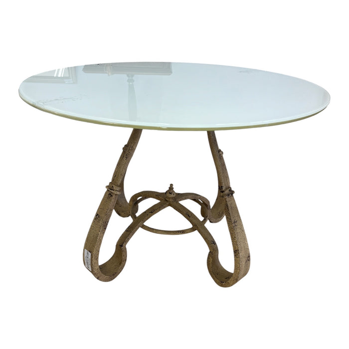 Wrought Iron Glass Top Coffee Table
