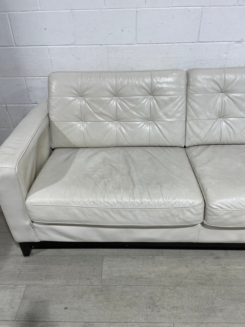 Faux Leather Sofa