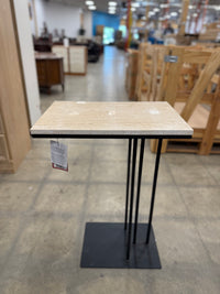 Modern Transitional Marble Stone Side Table