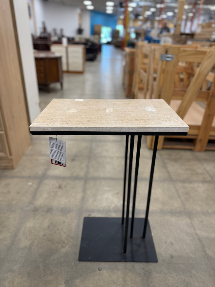 Modern Transitional Marble Stone Side Table