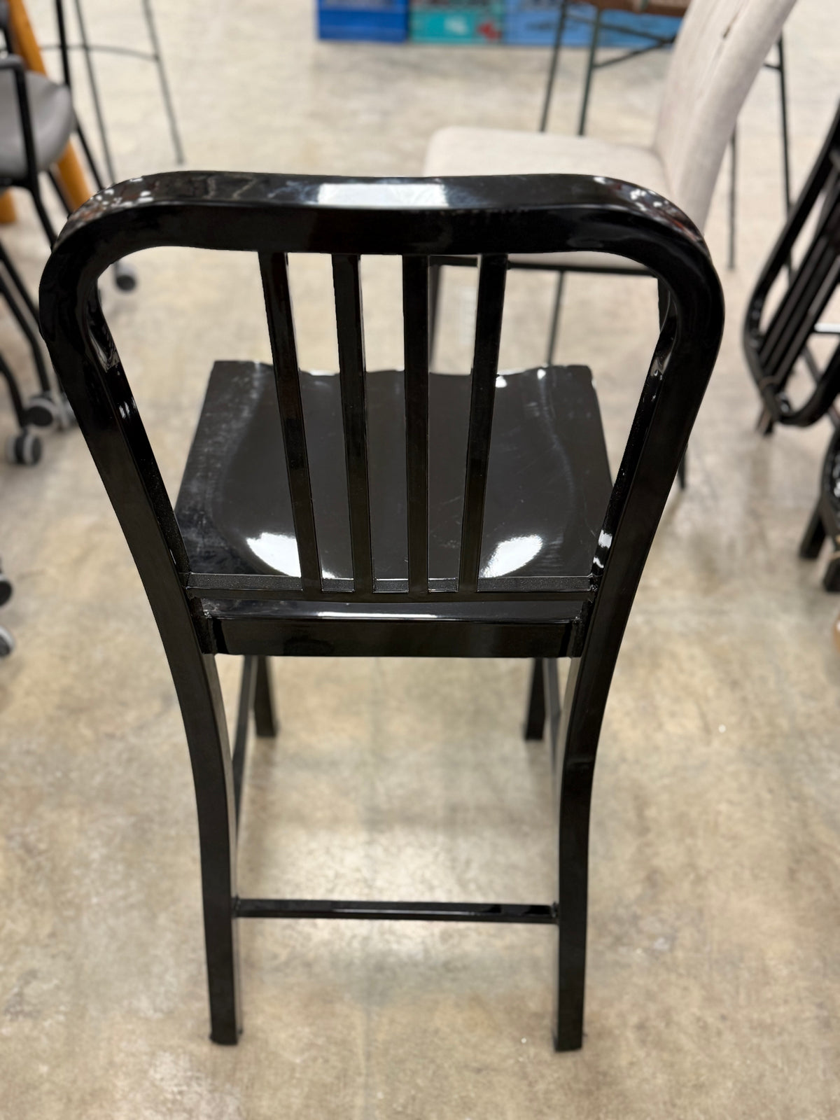 Tall Black Kipling Gunmetal Chair