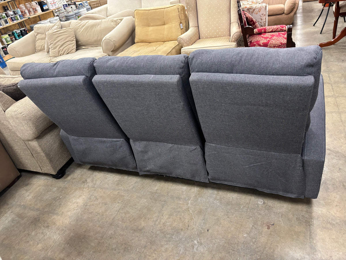 Grey 3-Seater Reclining Sofa