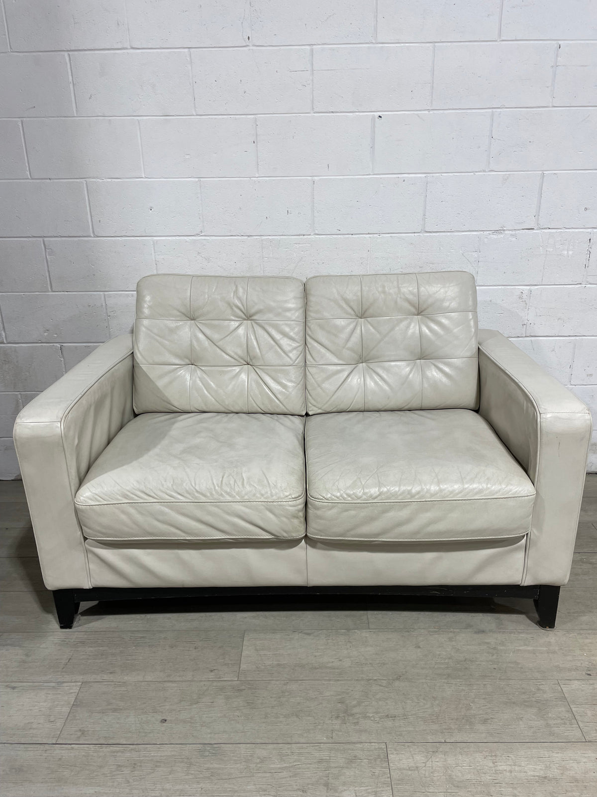 Vegan Leather Loveseat