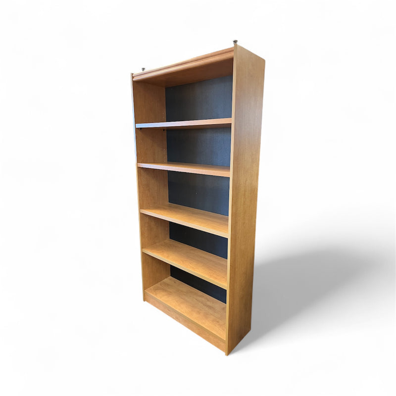 Warm Oak 5-Shelf Bookcase