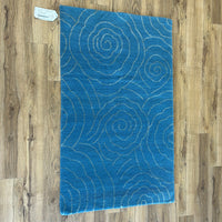 3x5-ft Tingpa Nickel Blue Rug, Wool and Silk, 2-0060554