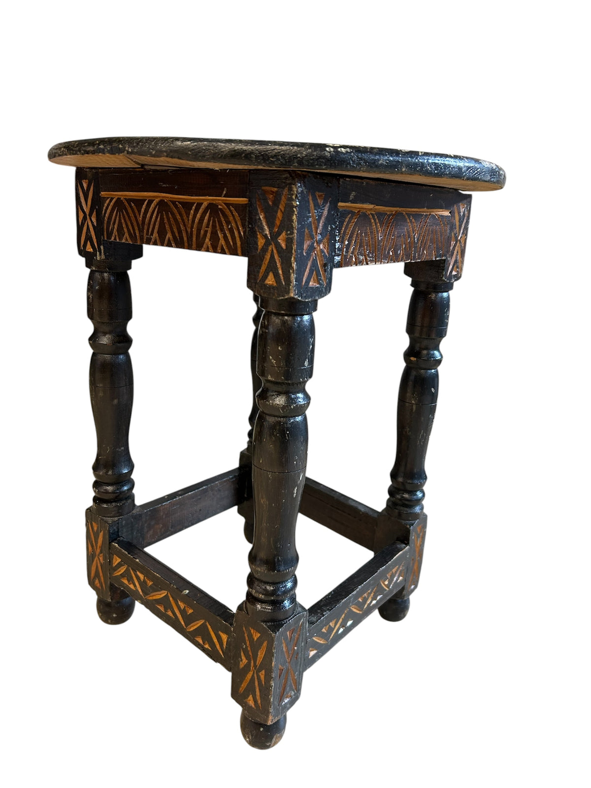 Aztec Wood Sidetable
