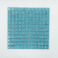 Glass Mosaic Tile Sheet - Blue 11.7" x 11.7"