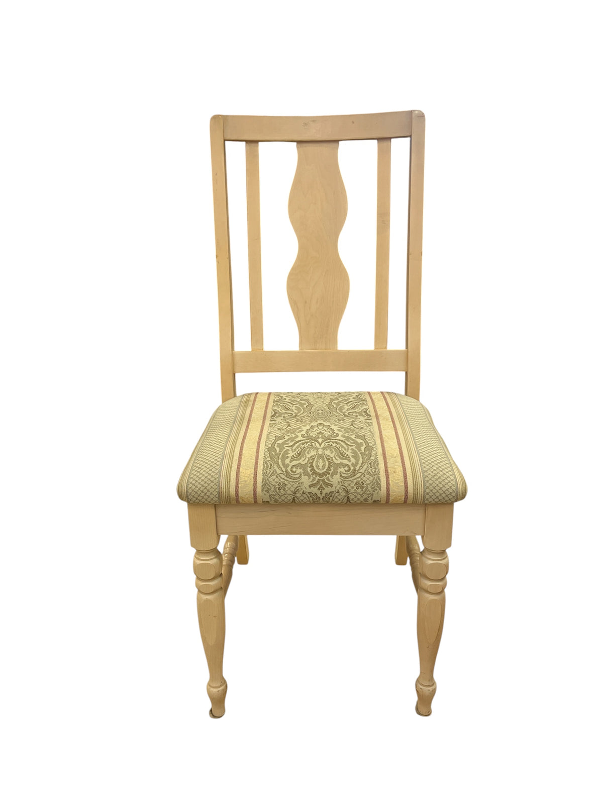 Cream Tone Wood Dining Table with 6 Chairs