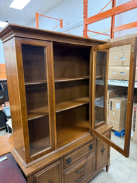 Mid-Century Coffee Brown China Cabinet