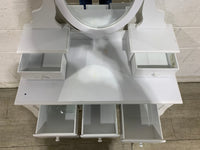 White Vanity with Mirror