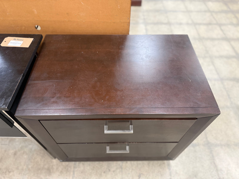 Dark Mahogany Brown Nightstand