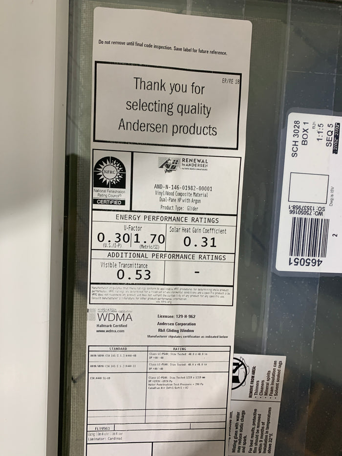 Double Pane Window (21.5" x 29")