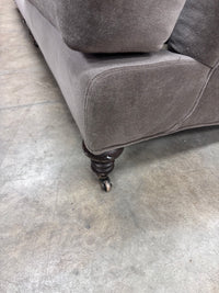 Grey Velvet 3-Seater Sofa