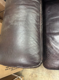 Brown Leather 3-Seater Sofa