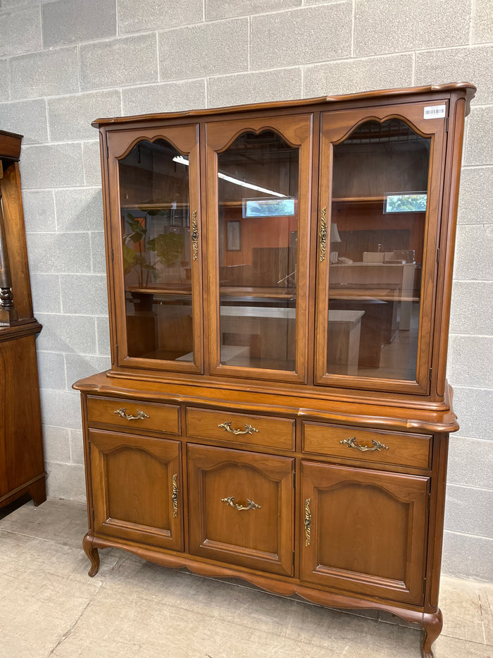 54"W Solid Wood Gibbard Buffet and China Cabinet