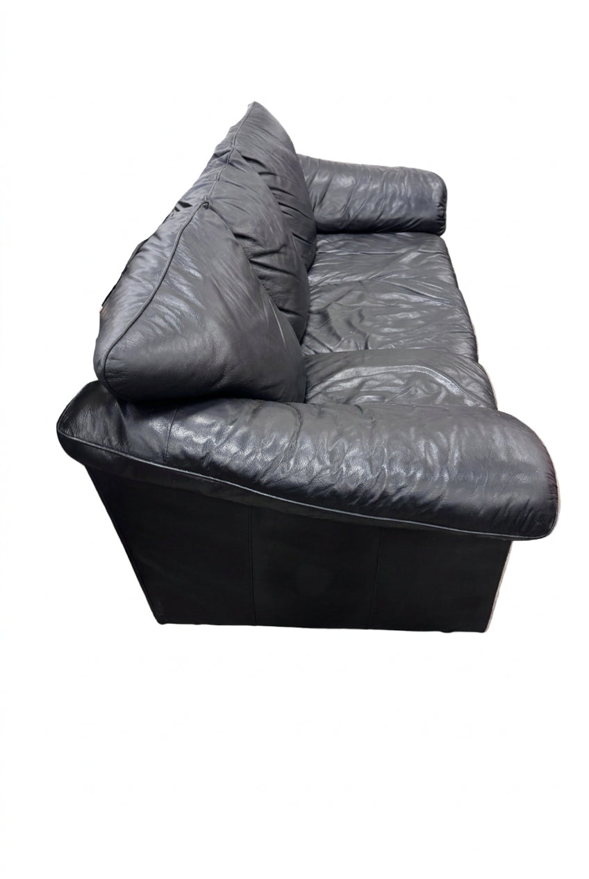 Modern Black 3-Seater Sofa