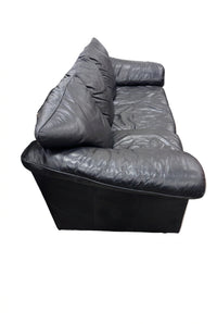 Modern Black 3-Seater Sofa