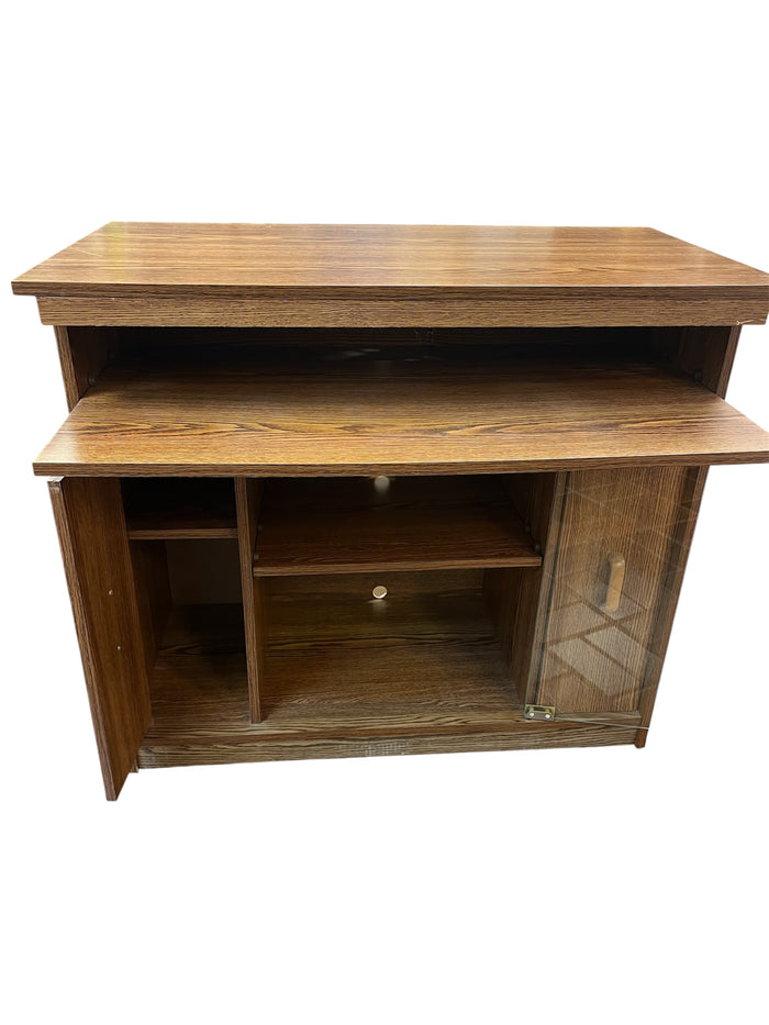 Cabinet with Swivel Top & Pull-Out Rack