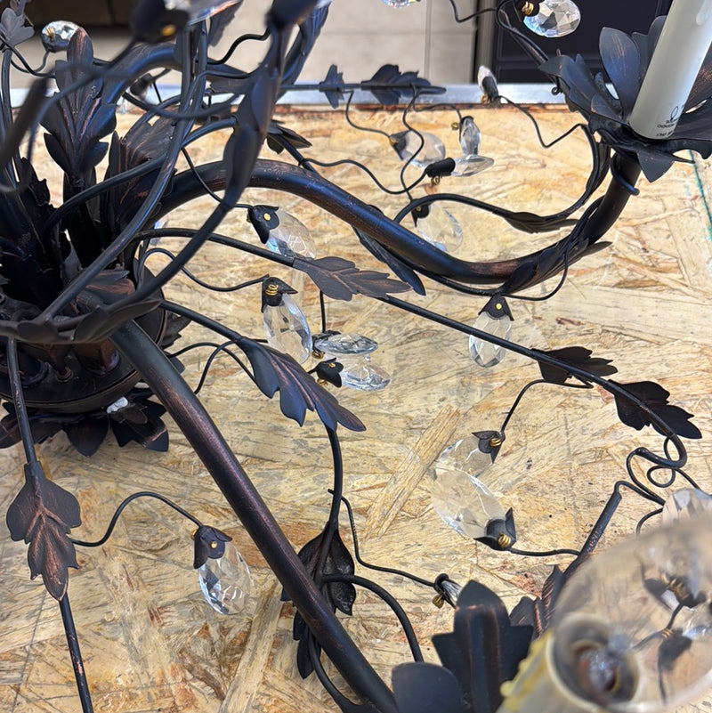 Brushed Copper Leaves Chandelier