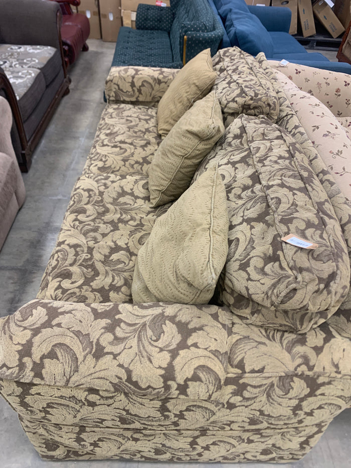 Tan And Brown Love Seat