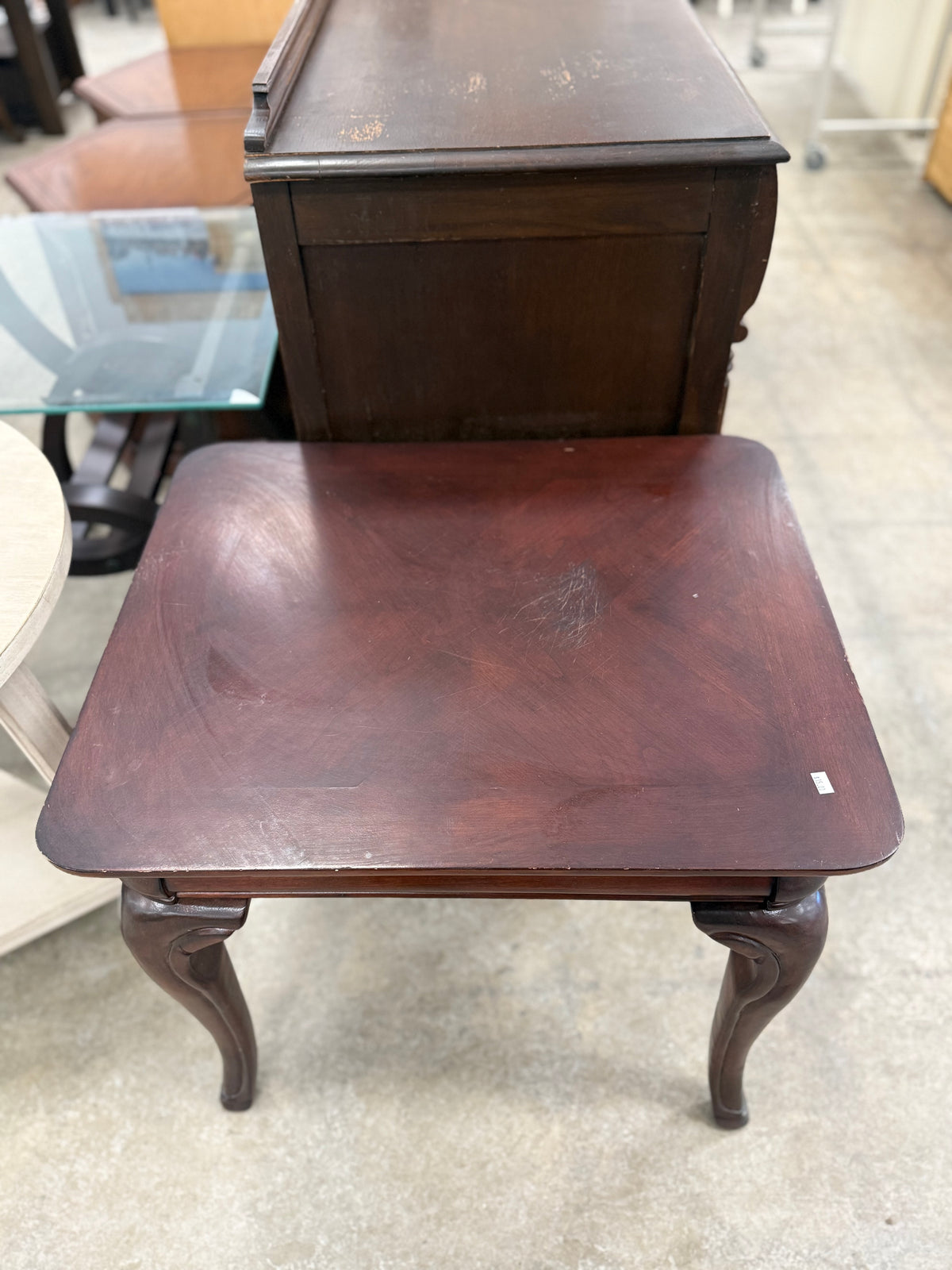 Dark Mahogany Brown Side Table