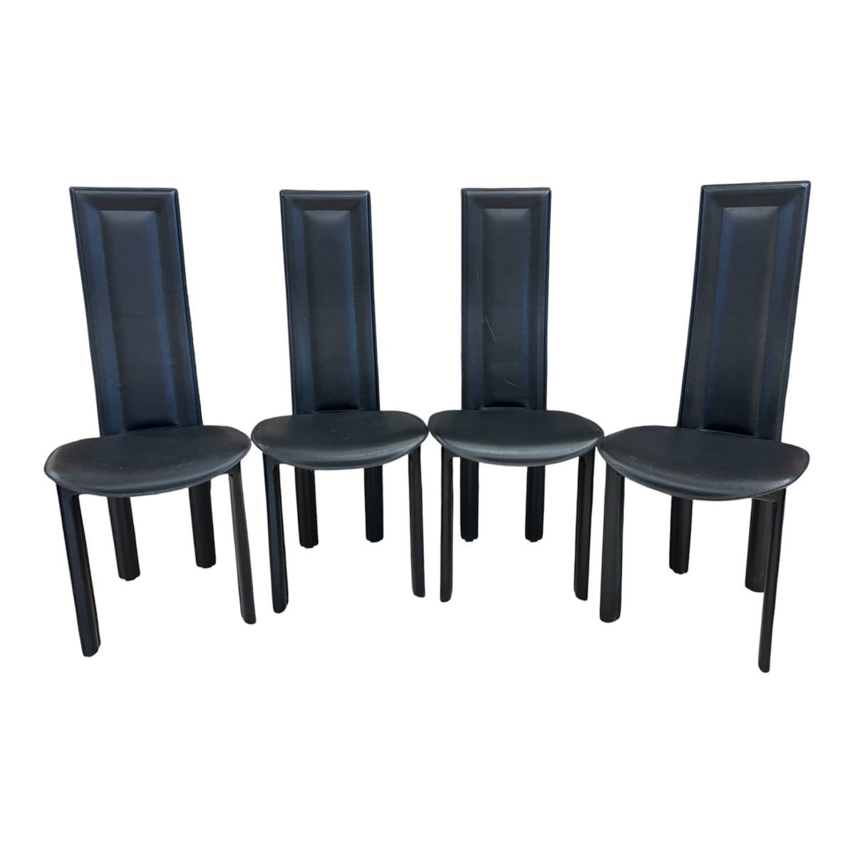 Cureo Faux Leather Dining Chairs Set - A Set of Four