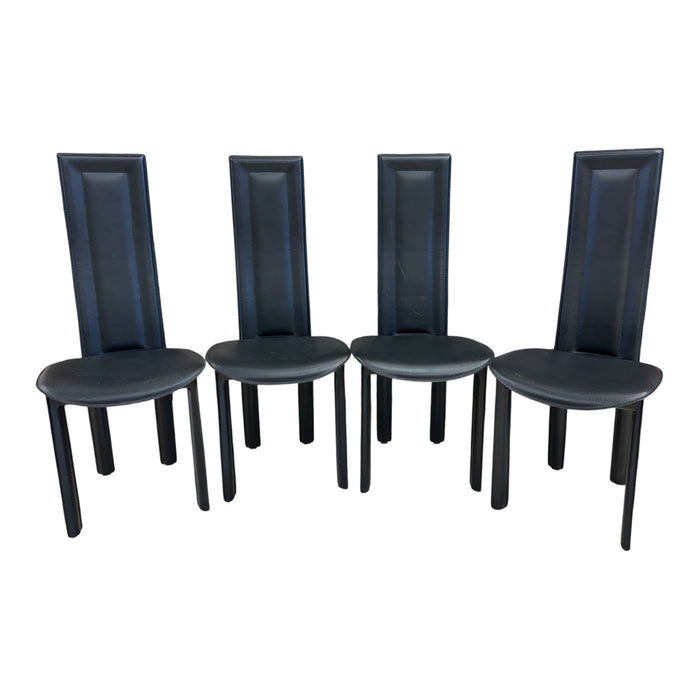 Cureo Faux Leather Dining Chairs Set - A Set of Four