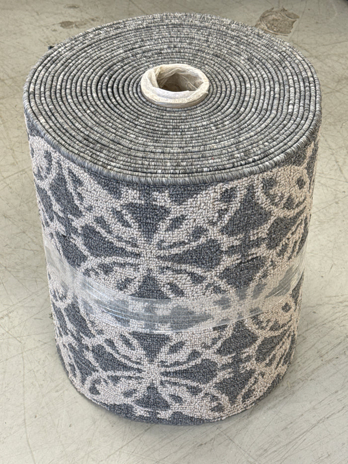 Area Rug Featuring A Distinctive Two-Tone Medallion or Floral Damask Pattern.