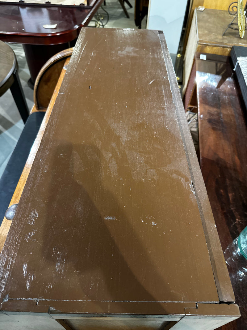 Antique Roll-Top Desk – Solid Wood with Storage