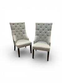 Tufted Back Upholstered Accent Chairs - Set of 2