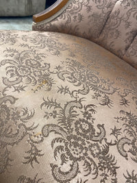 Champagne Tall Back Floral Chair