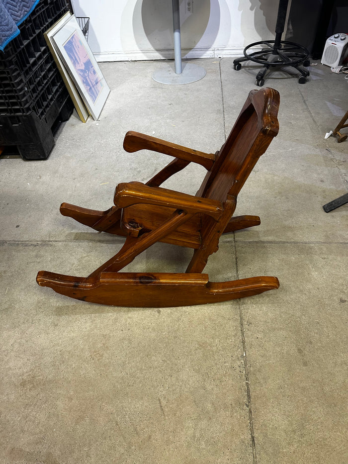 Small Unique Wooden Rocking Chair