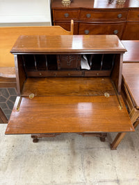 Dark Brown Slant-Front Secretary Desk