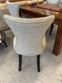 4 Chevron Upholstery Wingback Dining Chair's