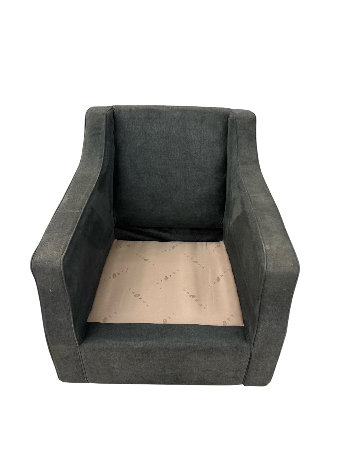 La-Z-Boy Dark Grey Upholstered Accent Swivel Chair