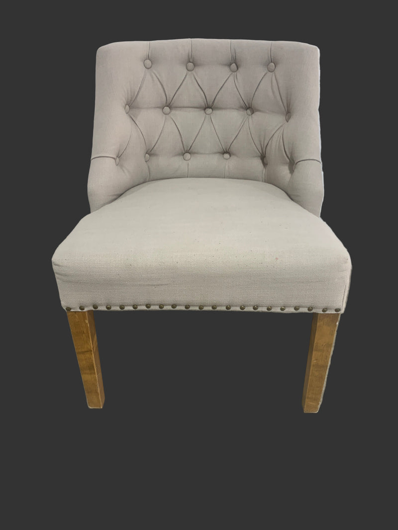 Taupe Linen Chair