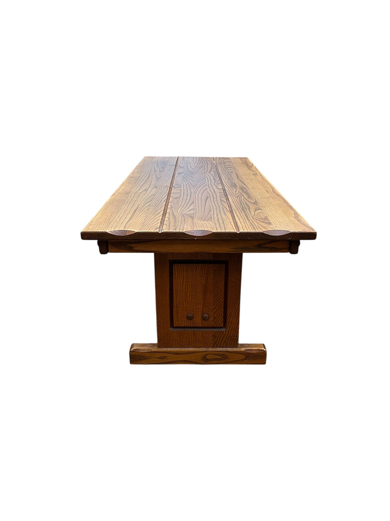 Rustic Trestle Base Coffee Table