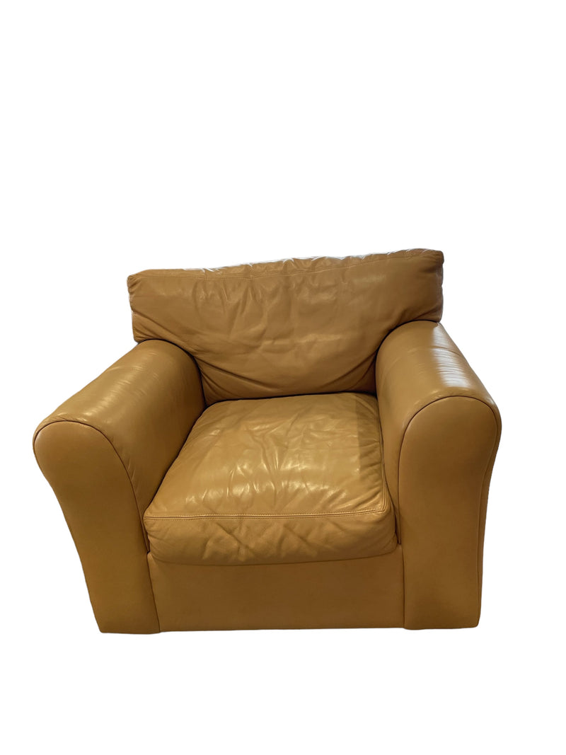 Light Brown Leather Armchair